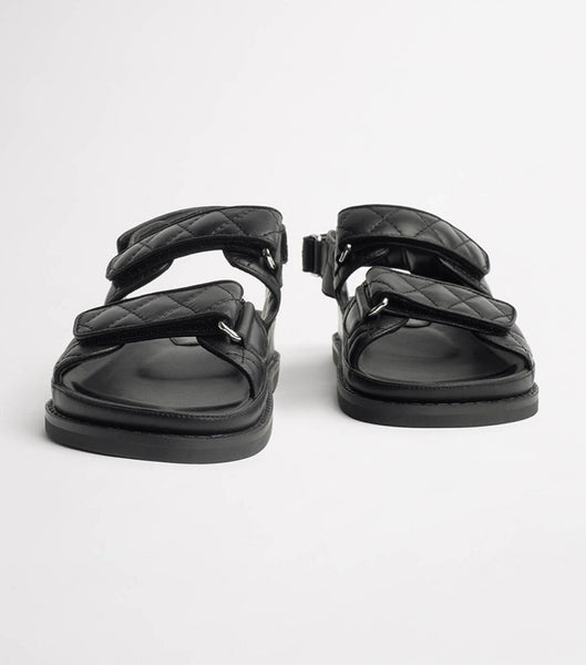 Black Tony Bianco Hiranni Black Sheep Nappa 3.5cm Sandals | DILKV13899