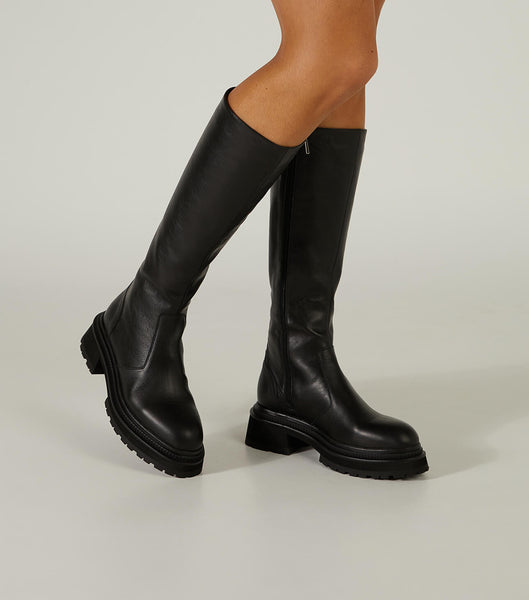 Black Tony Bianco Hitch Black Venice 5.5cm Mid Calf Boots | ILCIF90905