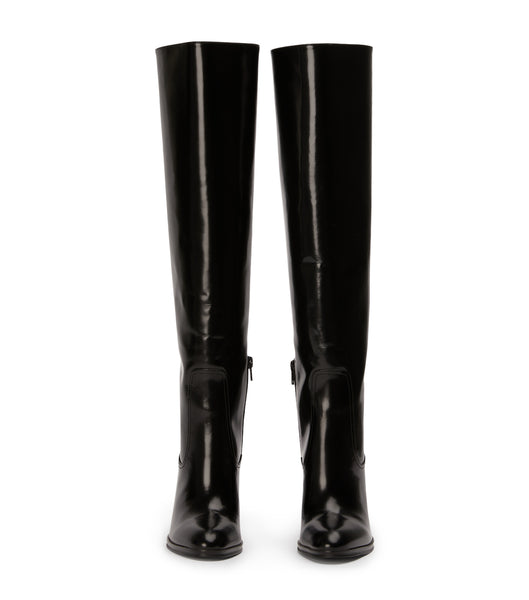 Black Tony Bianco Hot Black Hi Shine 10.5cm Heeled Boots | ILDYB58533