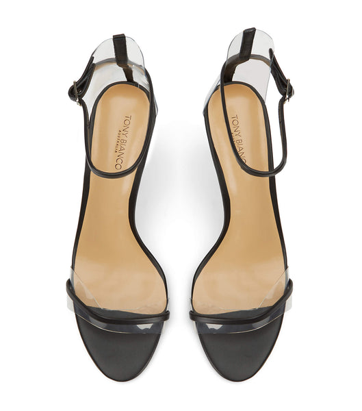 Black Tony Bianco Houston Black Capretto 8.5cm Low Heels | GILUC61852