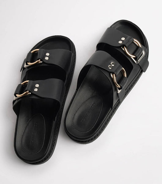 Black Tony Bianco Hunter Black Como 3.5cm Sandals | BILSD63717