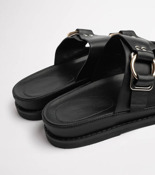 Black Tony Bianco Hunter Black Como 3.5cm Sandals | BILSD63717