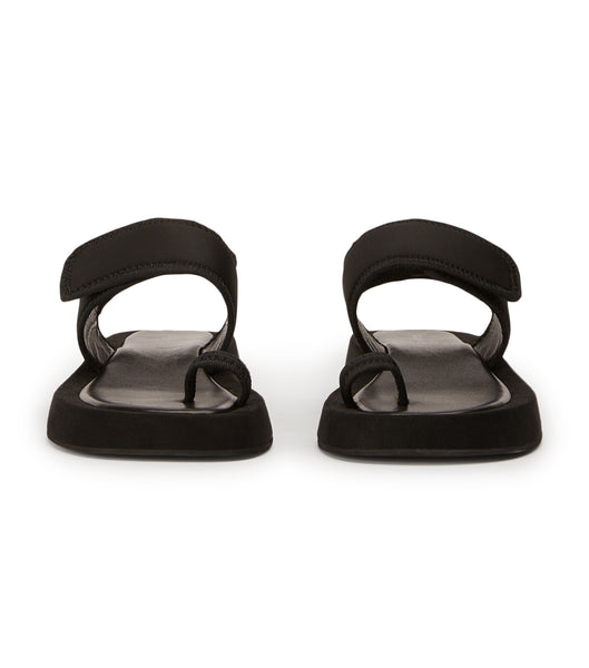 Black Tony Bianco Iso Black Neoprene 3.5cm Flat Sandals | MILHR19784