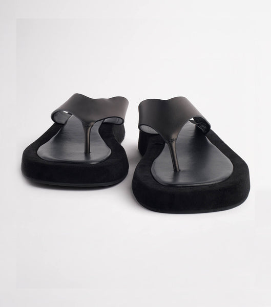 Black Tony Bianco Ives Black Como 3.5cm Thong Sandals | FILUI40599