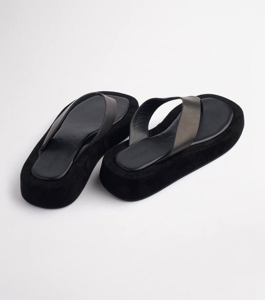 Black Tony Bianco Ives Black Como 3.5cm Thong Sandals | FILUI40599