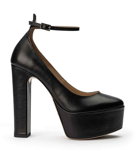 Black Tony Bianco Jaguar Black Como 14cm Block Heels | ILJZR90171