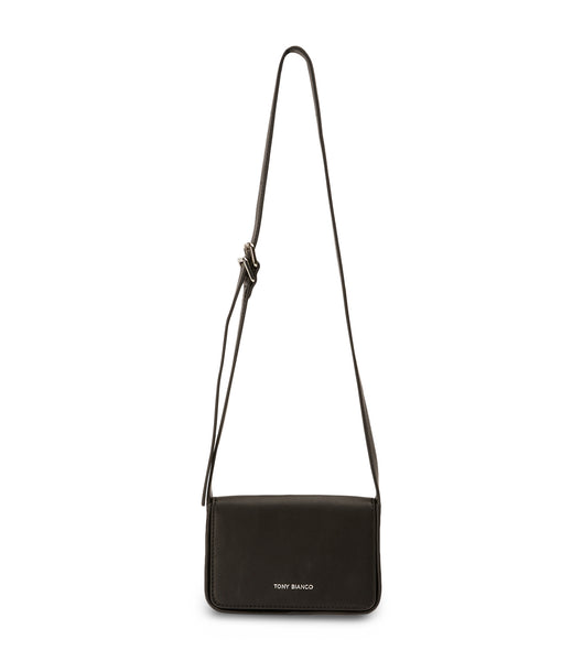 Black Tony Bianco Janey Black Leather Shoulder Bag Accessories | GILEC24673