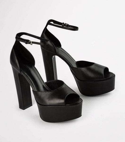 Black Tony Bianco Jayze Black Como 14cm Platform Shoes | GILUC24484