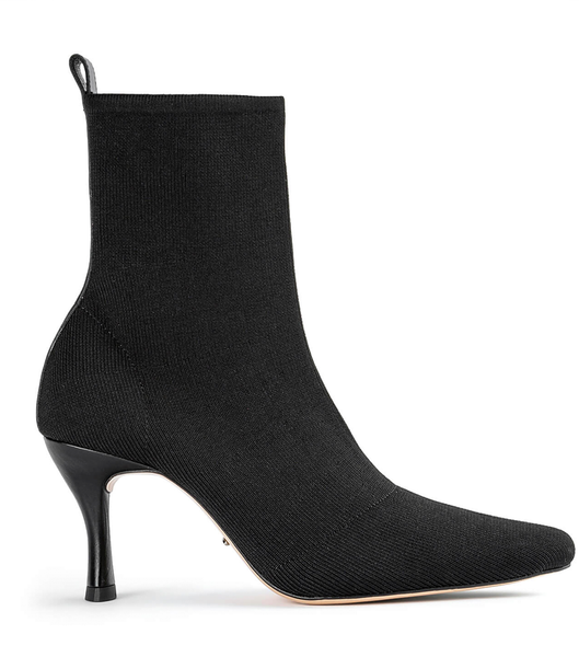 Black Tony Bianco Kossam Black Knit 8cm Stiletto Boots | XILBH37125