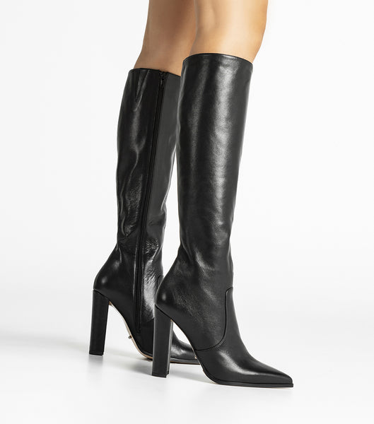 Black Tony Bianco Lucille Black Venice 10.3cm Knee High Boots | ILDYB46649