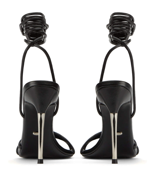 Black Tony Bianco Mavis Black Nappa 10.5cm Strappy Heels | ILDYB38853