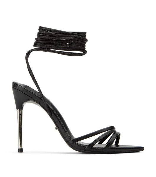 Black Tony Bianco Mavis Black Nappa 10.5cm Strappy Heels | ILDYB38853