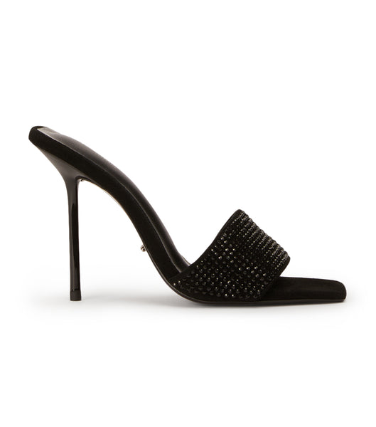 Black Tony Bianco Naomi Black Crystal/Black Suede 10.5cm Bling Heels | BILSD19199