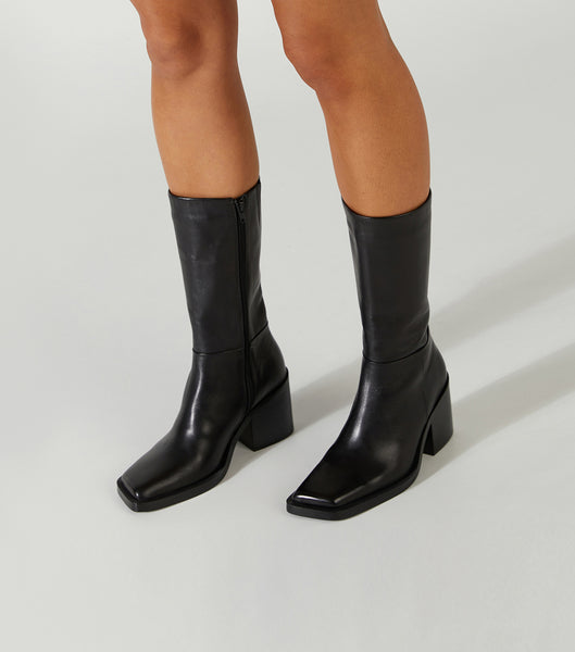 Black Tony Bianco Prestige Black Como 8cm Knee High Boots | AILWC93614