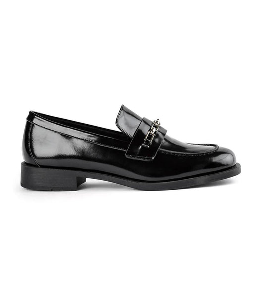 Black Tony Bianco Rebecca Black Hi Shine 2.5cm Loafers | ZILMJ68752