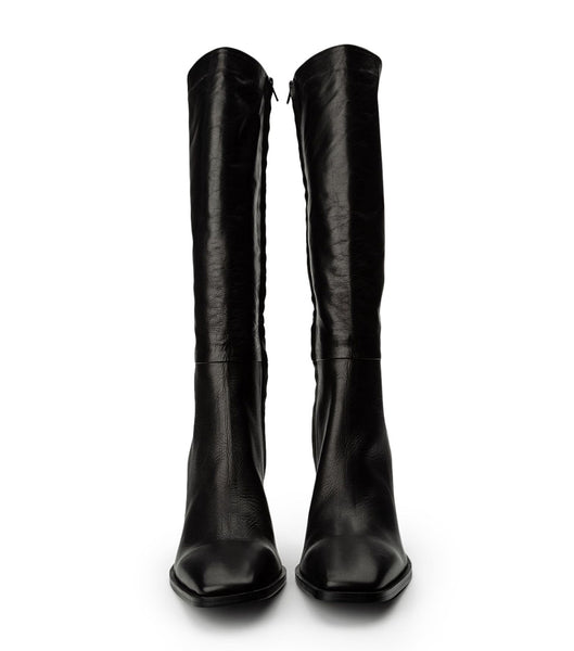 Black Tony Bianco Rylee Black Venice 8.5cm Knee High Boots | BILSD72030