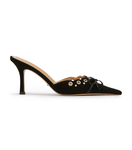 Black Tony Bianco Shae Black Suede 8cm Event Heels | ILIIZ36468