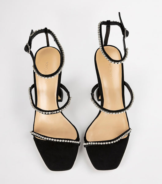 Black Tony Bianco Shy Black Suede 10.5cm Bridal Heels | EILHC59751