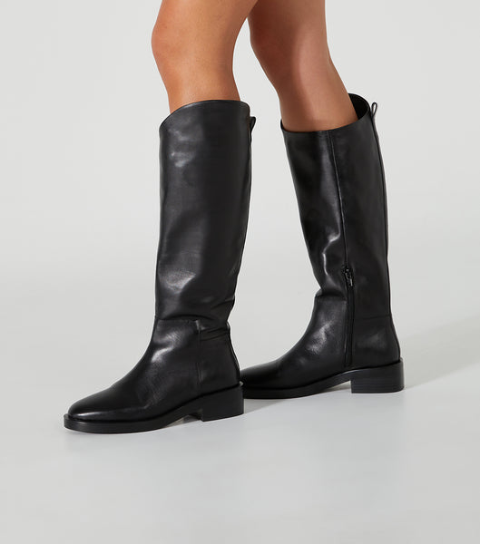 Black Tony Bianco Tyler Black Como 4cm Knee High Boots | QILWA54166