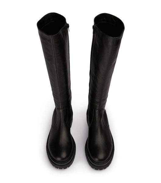 Black Tony Bianco Wanda Black Venice 4.5cm Knee High Boots | EILHC84396