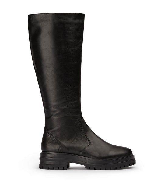 Black Tony Bianco Wanda Black Venice 4.5cm Knee High Boots | EILHC84396