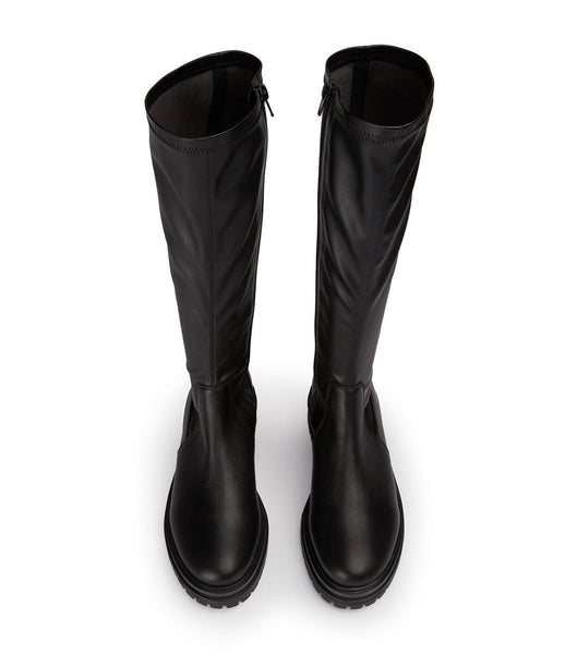 Black Tony Bianco Waze Black Venice/Black Venezia 4.5cm Knee High Boots | ILJKU33339