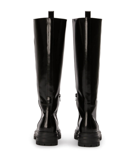 Black Tony Bianco Welly Black Hi Shine 4.5cm Knee High Boots | ILJKU81220