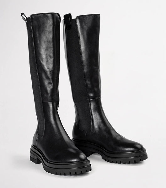 Black Tony Bianco Winx Black Venice 4.5cm Knee High Boots | EILVG56140