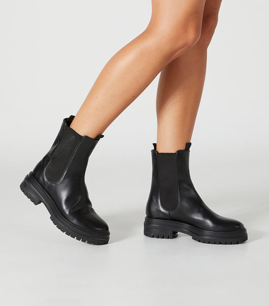 Black Tony Bianco Wolfe Black Como 4.5cm Combat Boots | ILDFL48593