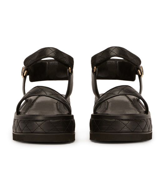 Black Tony Bianco Zahara Black Nappa 6cm Sandals | AILWC66475