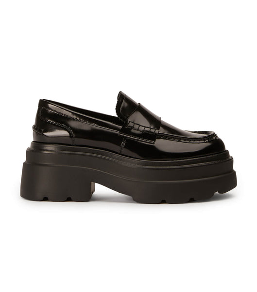 Black Tony Bianco Zomp Black Hi Shine 7.5cm Loafers | ILJBT63364