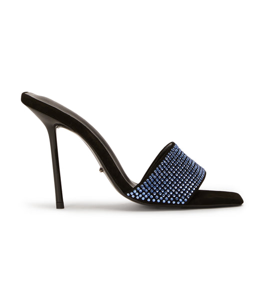 Blue / Black Tony Bianco Naomi Blue Crystal/Black Suede 10.5cm Stiletto Heels | ILJVR57279