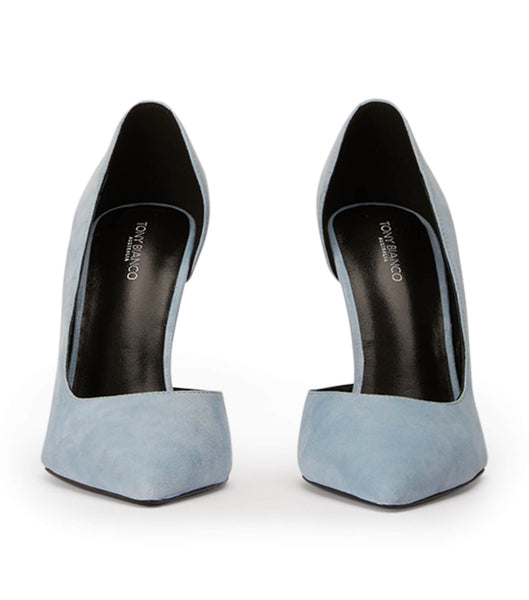 Blue Tony Bianco Alyx Sky Suede 10.5cm Court Shoes | XILGW39596