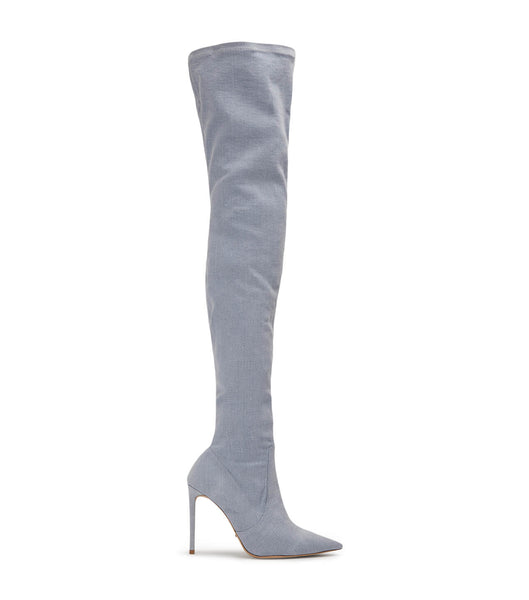 Blue Tony Bianco Avah Denim Stretch 10.5cm Stiletto Boots | ILJVR76621