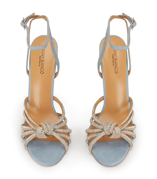 Blue Tony Bianco Kyla Sky Suede 11cm Bridal Heels | GILUC98237