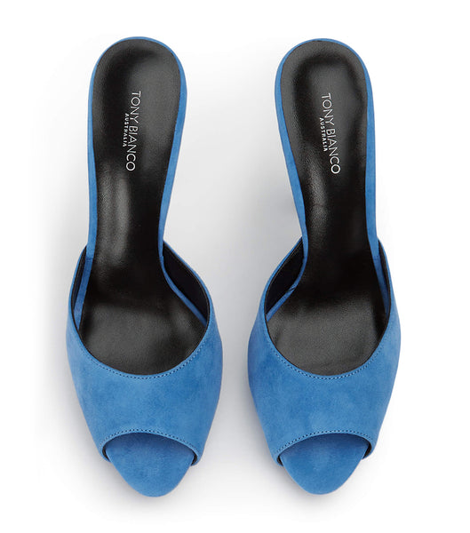 Blue Tony Bianco Love Blue Suede 12cm Platform Shoes | PILER54710