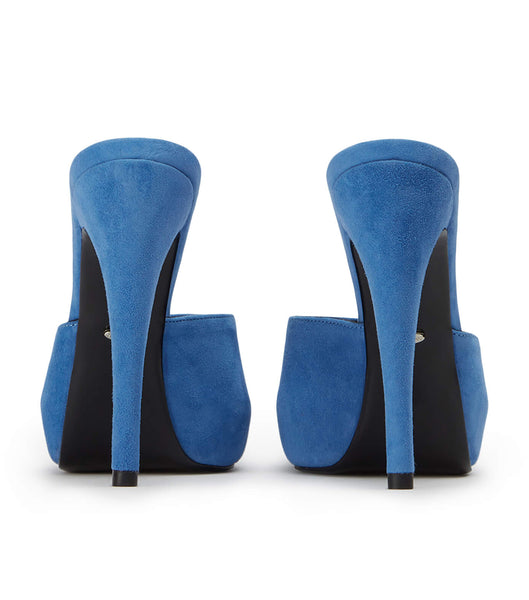 Blue Tony Bianco Love Blue Suede 12cm Platform Shoes | PILER54710