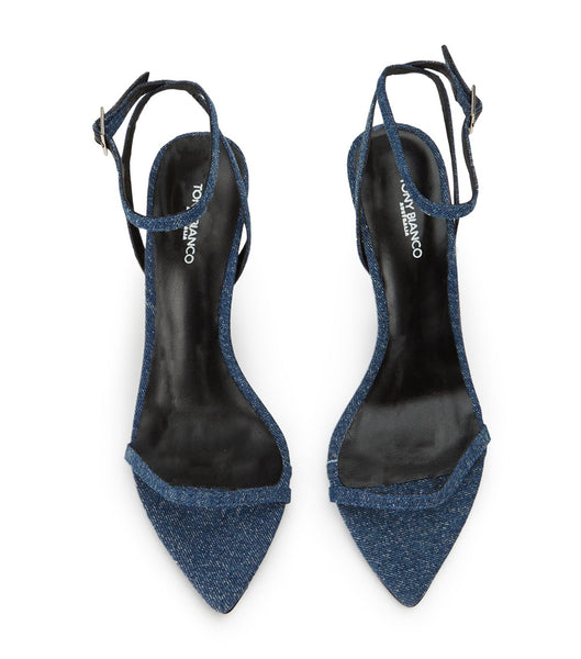 Blue Tony Bianco Myra Blue Denim 10.5cm Stiletto Heels | DILKV61164