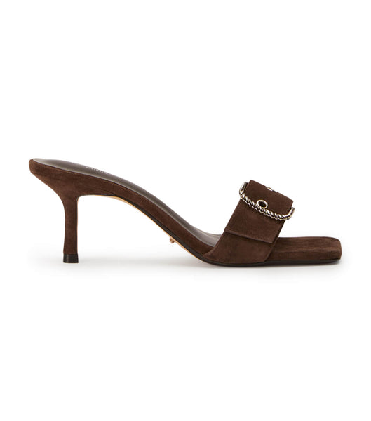 Brown Tony Bianco Amy Espresso Suede 6.5cm Low Heels | SILNY45626