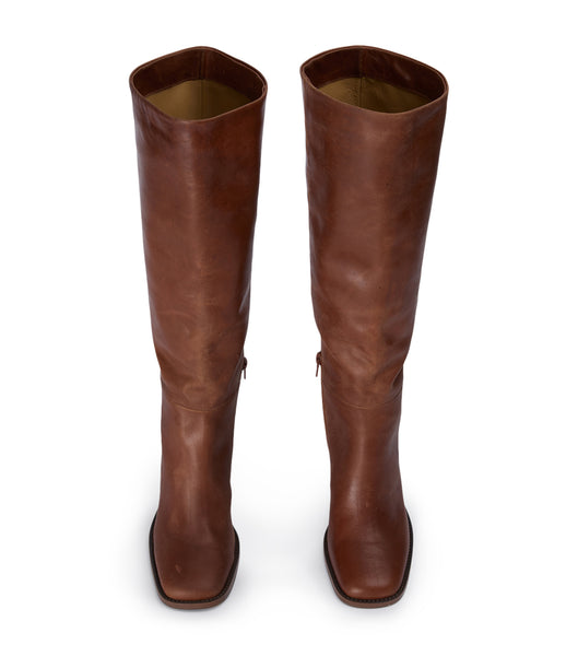 Brown Tony Bianco Asher Cognac 8.5cm Heeled Boots | XILBH28974