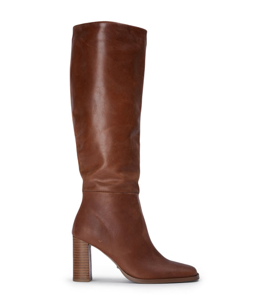 Brown Tony Bianco Asher Cognac 8.5cm Heeled Boots | XILBH28974