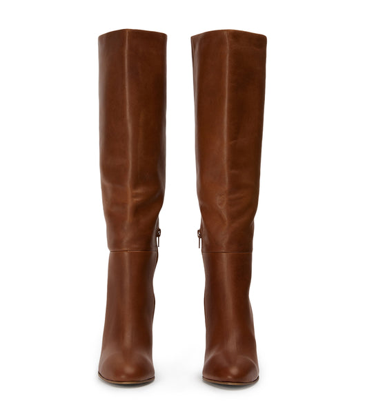 Brown Tony Bianco Boss Cognac 9.5cm Heeled Boots | QILWA29057