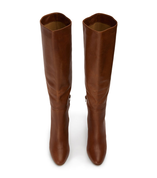 Brown Tony Bianco Boss Cognac 9.5cm Knee High Boots | MILHR98106