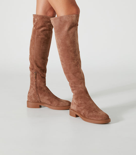 Brown Tony Bianco Chasey Saddle Suede 4.5cm Knee High Boots | ILJZR47118