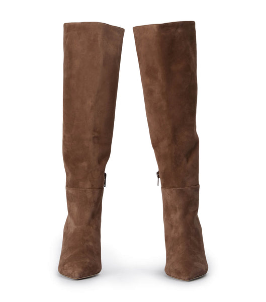 Brown Tony Bianco Drake Saddle Suede 9.5cm Knee High Boots | UILND37076