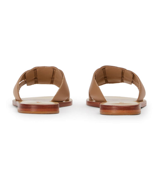 Brown Tony Bianco Force Camel 1cm Flat Sandals | ILJVR90887