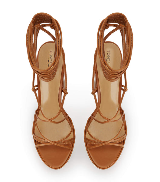 Brown Tony Bianco Jemma Tan Como 14cm Block Heels | ILQAV44746