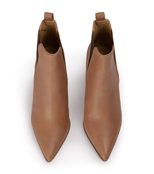 Brown Tony Bianco Leigh Caramel Diesel/Choc Wax 10.3cm Heeled Boots | TILPQ51921