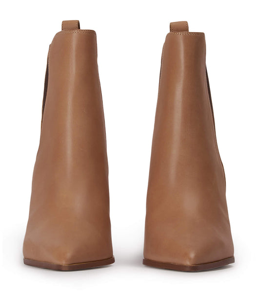 Brown Tony Bianco Leigh Caramel Diesel/Choc Wax 10.3cm Heeled Boots | TILPQ51921