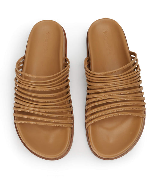 Brown Tony Bianco Libi Biscuit Nappa Slides | ILEGJ16613